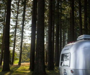 RV in a campsite